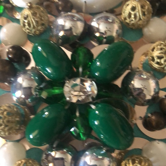 MIU MIU bead & sequin bamboo handle turquoise bag - Picture 9 of 12